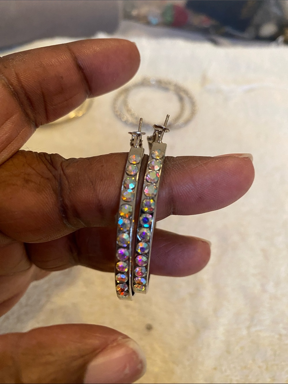 Fashion Jewelry Gold and Silver Hoop Earring Set - Picture 3 of 5